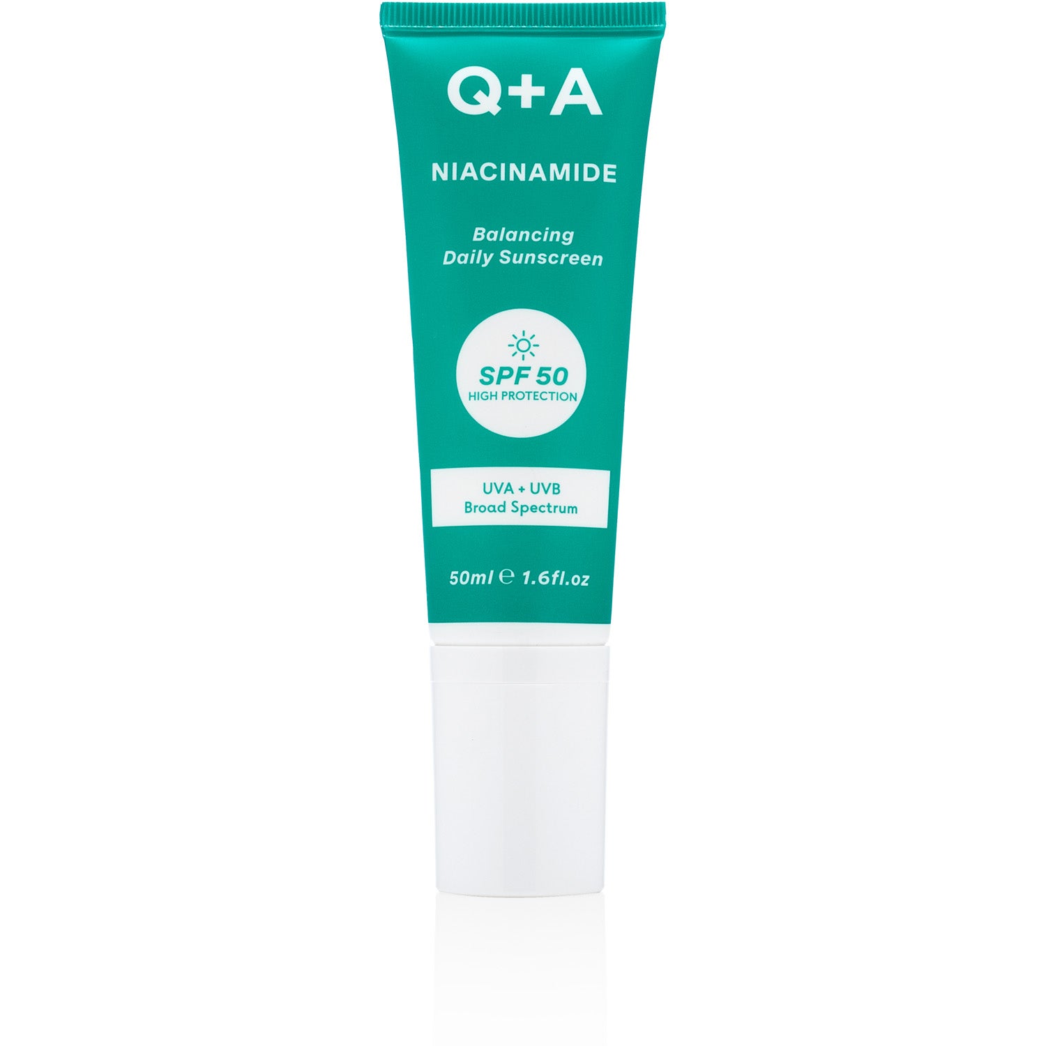 Q+A Niacinamide Balancing Face Sunscreen SPF 50 50 ml billede