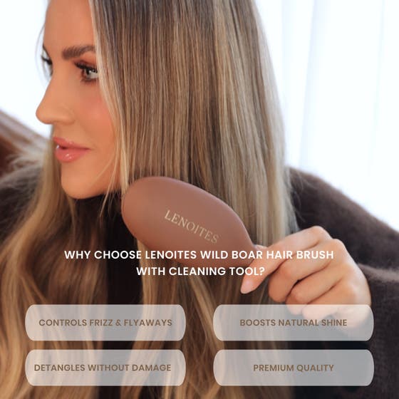 Wild Boar Hair Brush with Cleaning Tool - Limited Edition