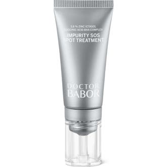 Doctor Babor Impurity SOS Spot Treatment 15 ml finnejä hoitava täsmätuote hopeisessa tuubissa kirkkaalla korkilla