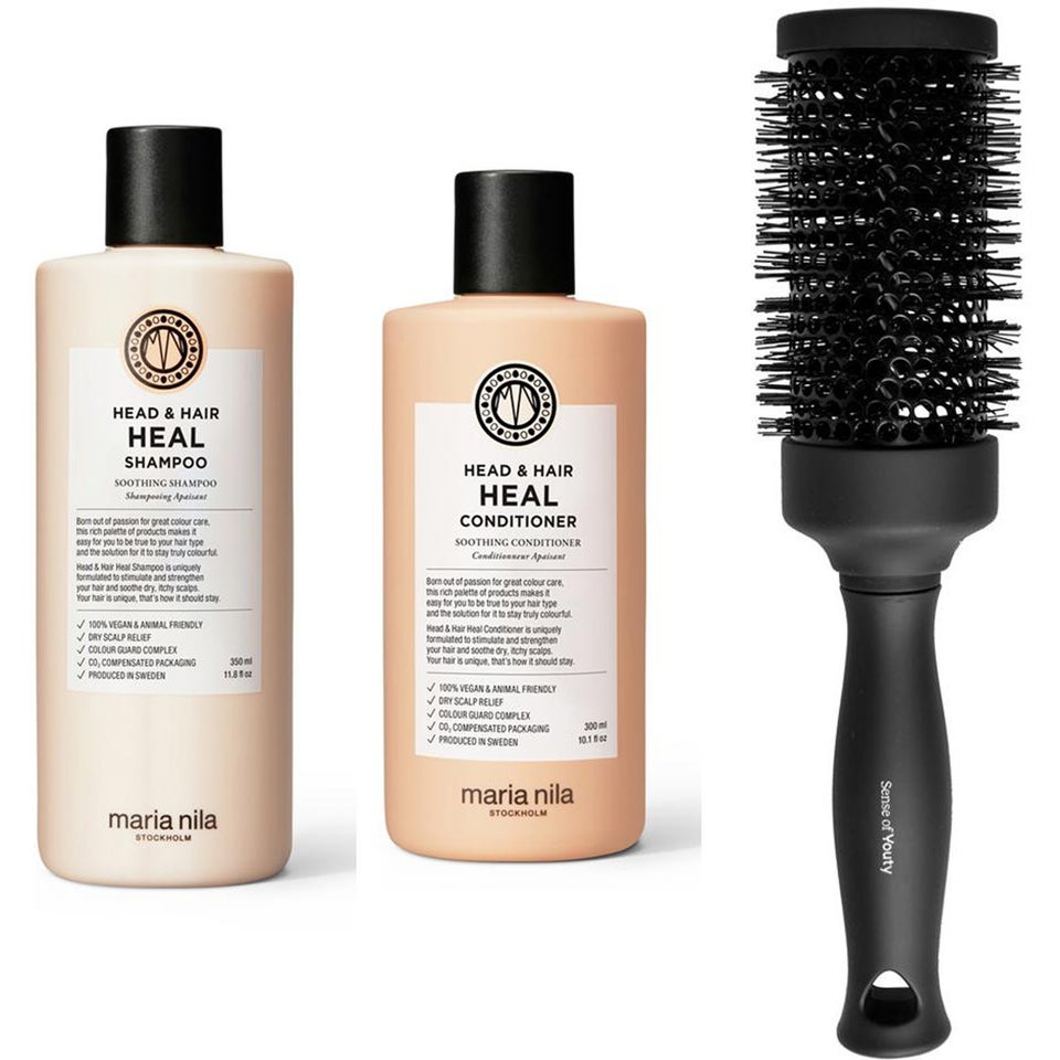 Heal Your Hair Set Shampoo 350 ml, Conditioner 300 ml & Blowout Brush
