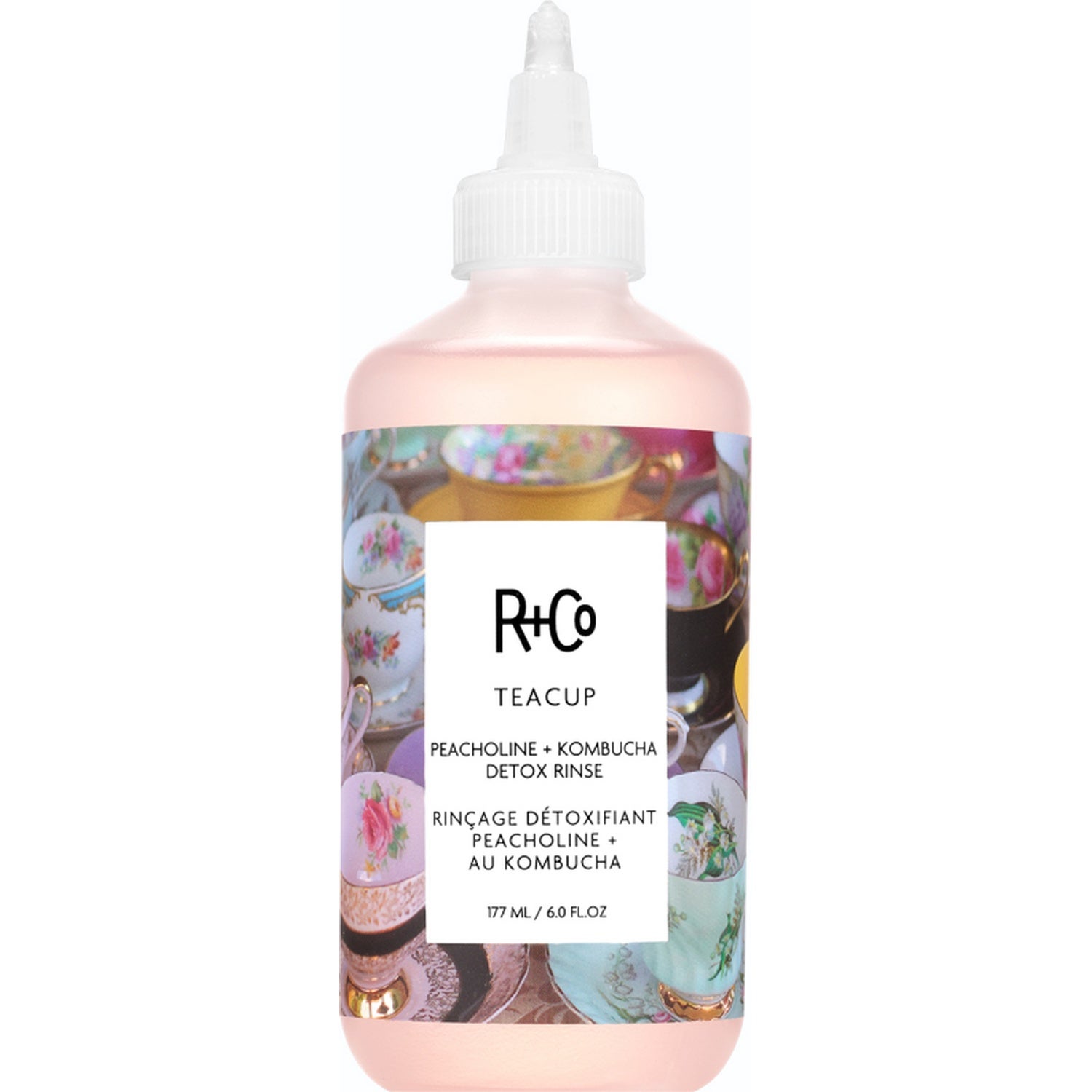 R+Co Teacup Peacholine + Kombucha Detox Rinse 177 ml