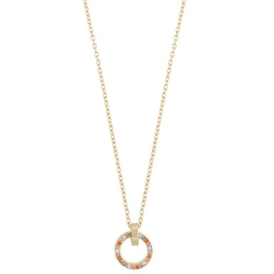 Unnie small pendant neck 42 gold/mix pink