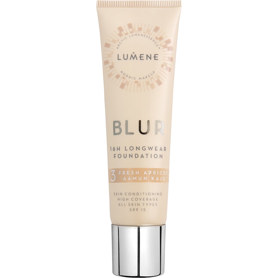 Lumene Blur 16H Longwear Spf15 Foundation 3 Fresh Apricot foundation & concealer dam – bild 7