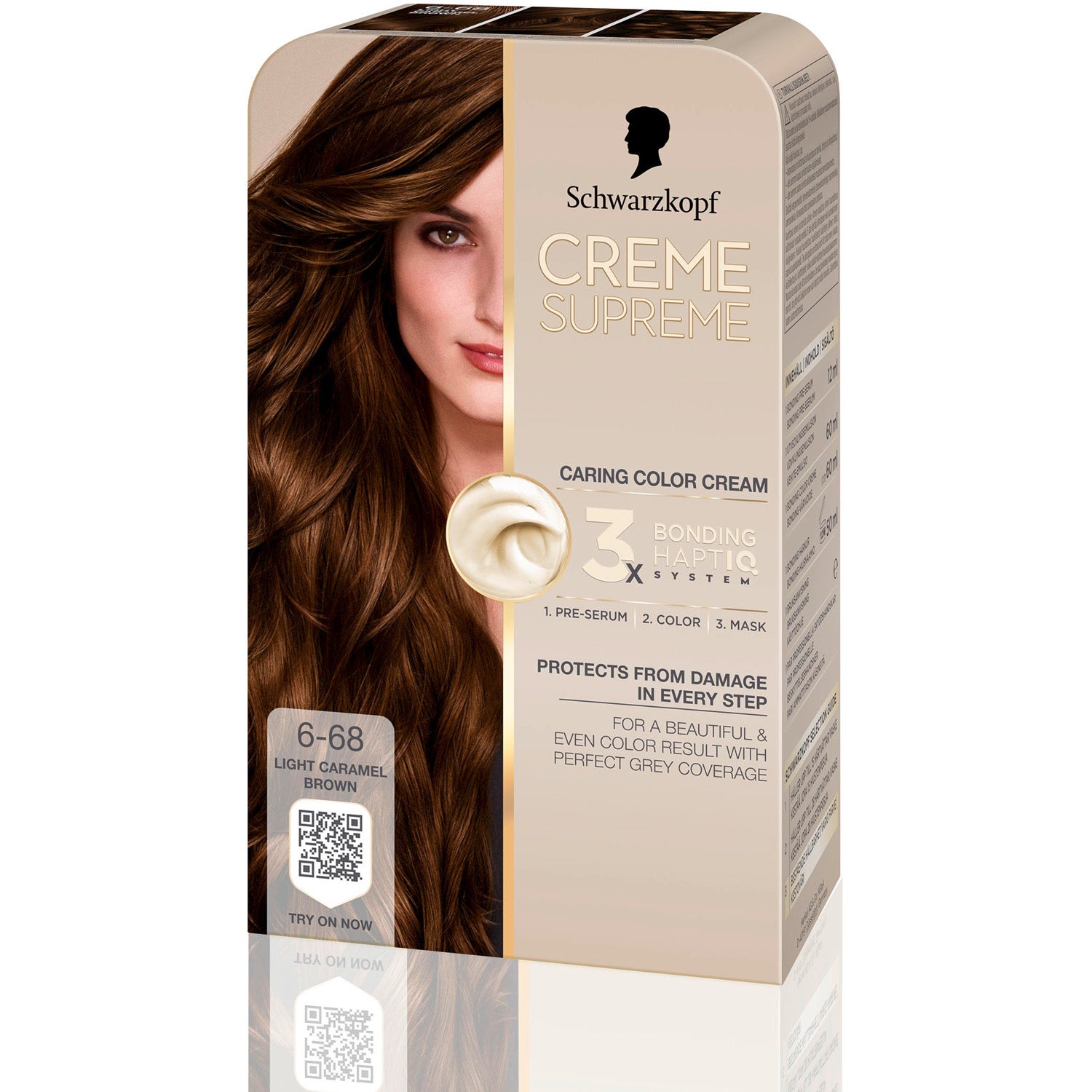 Schwarzkopf Creme Supreme 6-68 Light Caramel Brown - 1 pcs billede