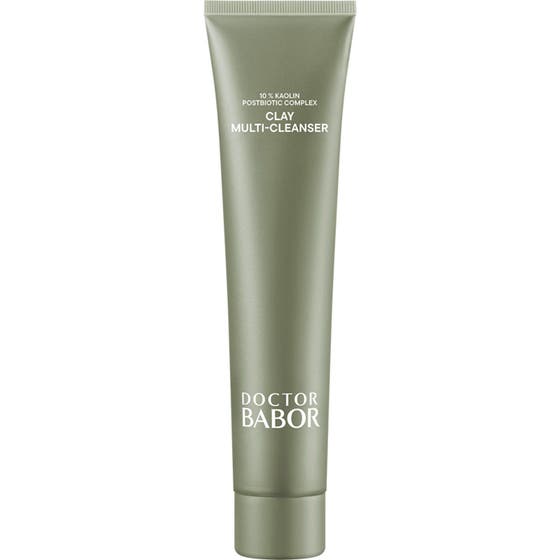 Doctor Babor Cleanformance Clay Multi-Cleanser dyprensende ansiktsrens i en grønn tube med hvit kork