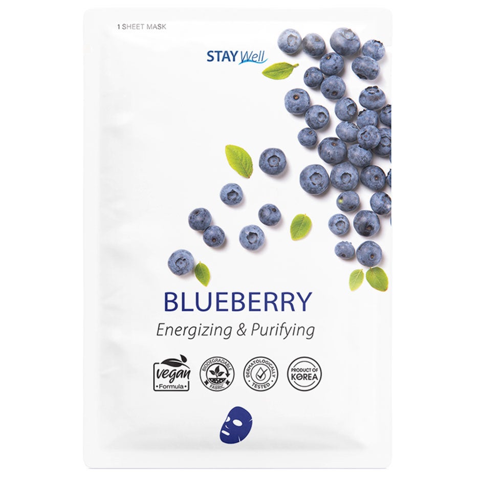 Stay Well Vegan Sheet Mask - Blueberry 20 g