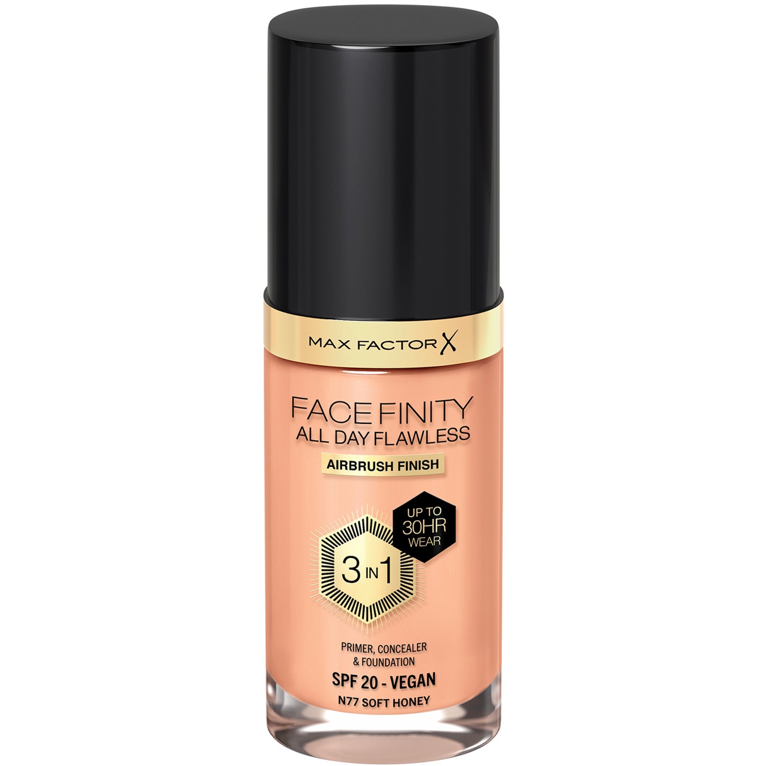 Max Factor Facefinity 3i1 Primer, Concealer & Foundation #77-ljus Honung dam – bild 2
