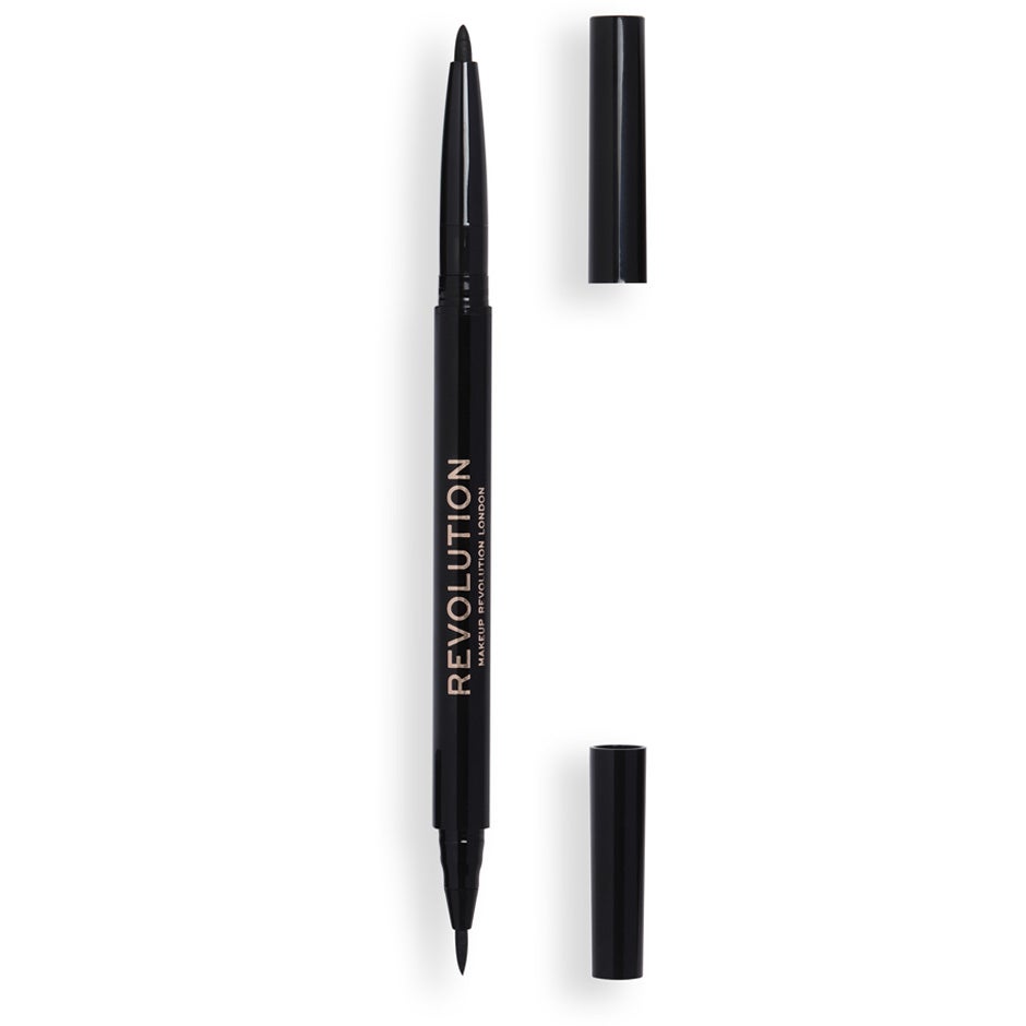 Produktfoto för Makeup Revolution Dual Eyeliner Felt And Kohl Black