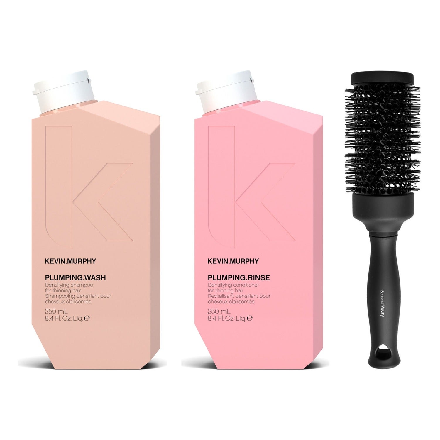 Kevin Murphy Plump & Style Hair Set Shampoo 250 Ml, Conditioner 250 ml & Brush