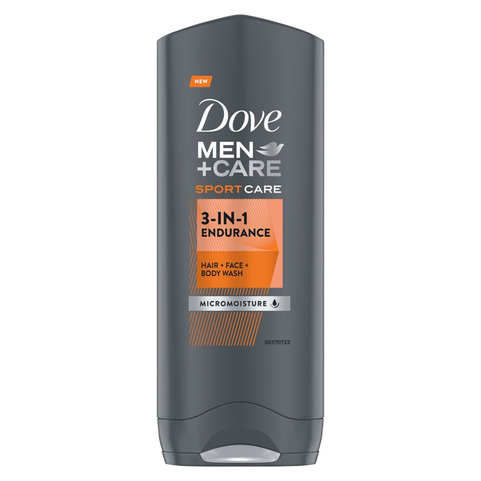 Dove Men + Care Sport Endurance 3-in-1 Shower, Hair & Face - 250 ml