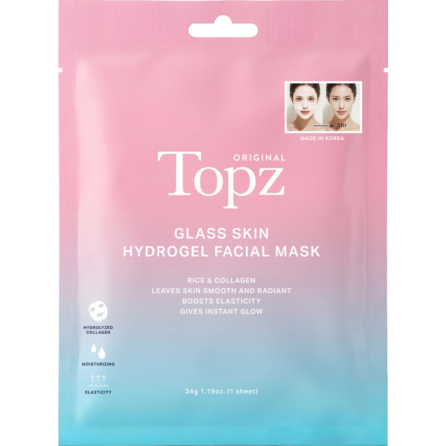 Topz Daily Glass Skin Hydrogel Facial Mask