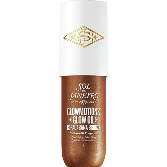 Sol de Janeiro Glowmotions Glow Oil Copacabana Bronze lystergivande kroppsolja som ger glow med skimrande bronsfinish.