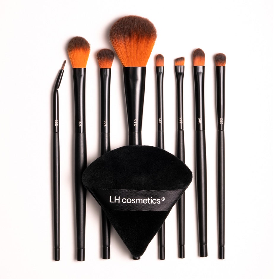 LH cosmetics Complete Makeup Application & Setting Kit Eyelash Curler, Tool Box, Sharpener, Sponge & Setting Spray sminkverktyg dam – bild 8