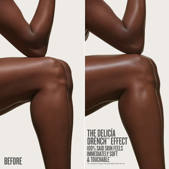 Sol de Janeiro Delicia Drench Body Butter 75 ml fuktbevarande hudbarriär kräm i lila burk med krämig textur