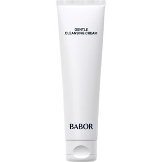 Babor Gentle Cleansing Cream beroligende ansigtsrens i en stilren hvid tube med sort skrift og kliklåg