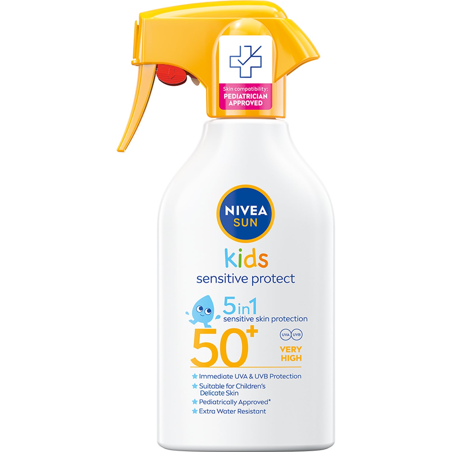NIVEA Kids Sensitive Protect & Play Sun Spray SPF50+ - 270 ml billede