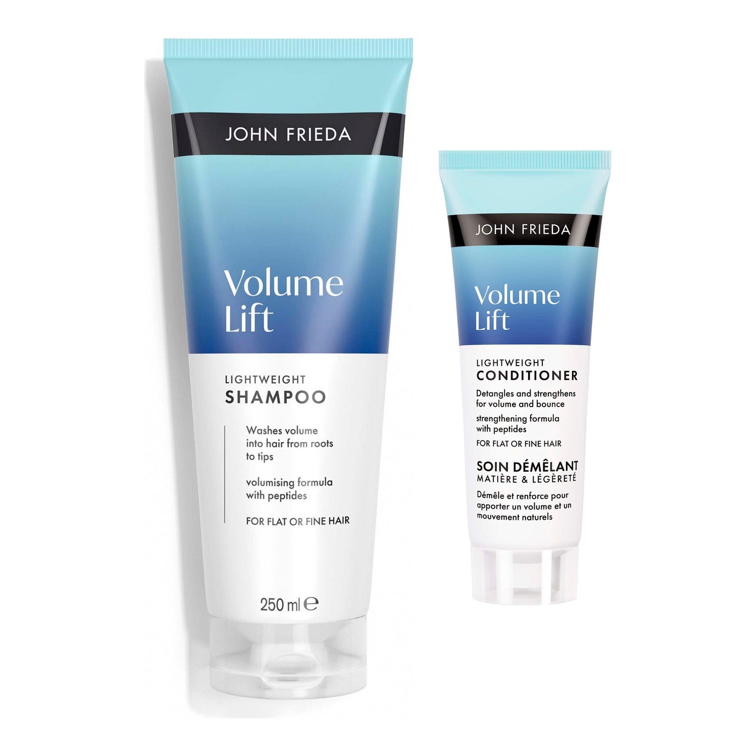 John Frieda Volumizing Shampoo & Conditioner Set Shampoo 250 ml & Conditioner 75 ml - 325 ml billede