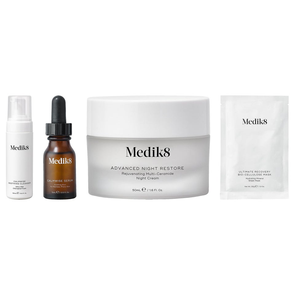 Sensitive Skin Calming & Recovery Routine Cleanser 150ml, Serum 15ml, Night Cream 50ml, Mask