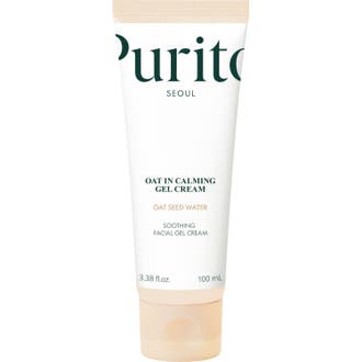 Purito Oat-In Calming Gel Cream 100 ml beroligende ansiktskrem med havre og panthenol i en hvit tube for sensitiv hud.