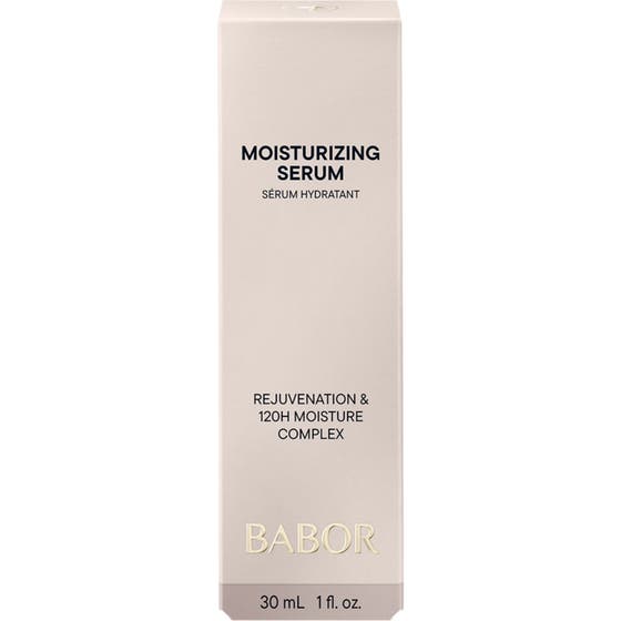 Babor Moisturizing Serum 30 ml fuktighetsgivende ansiktsserum i hvit eske merket for tørr og fuktfattig hud.