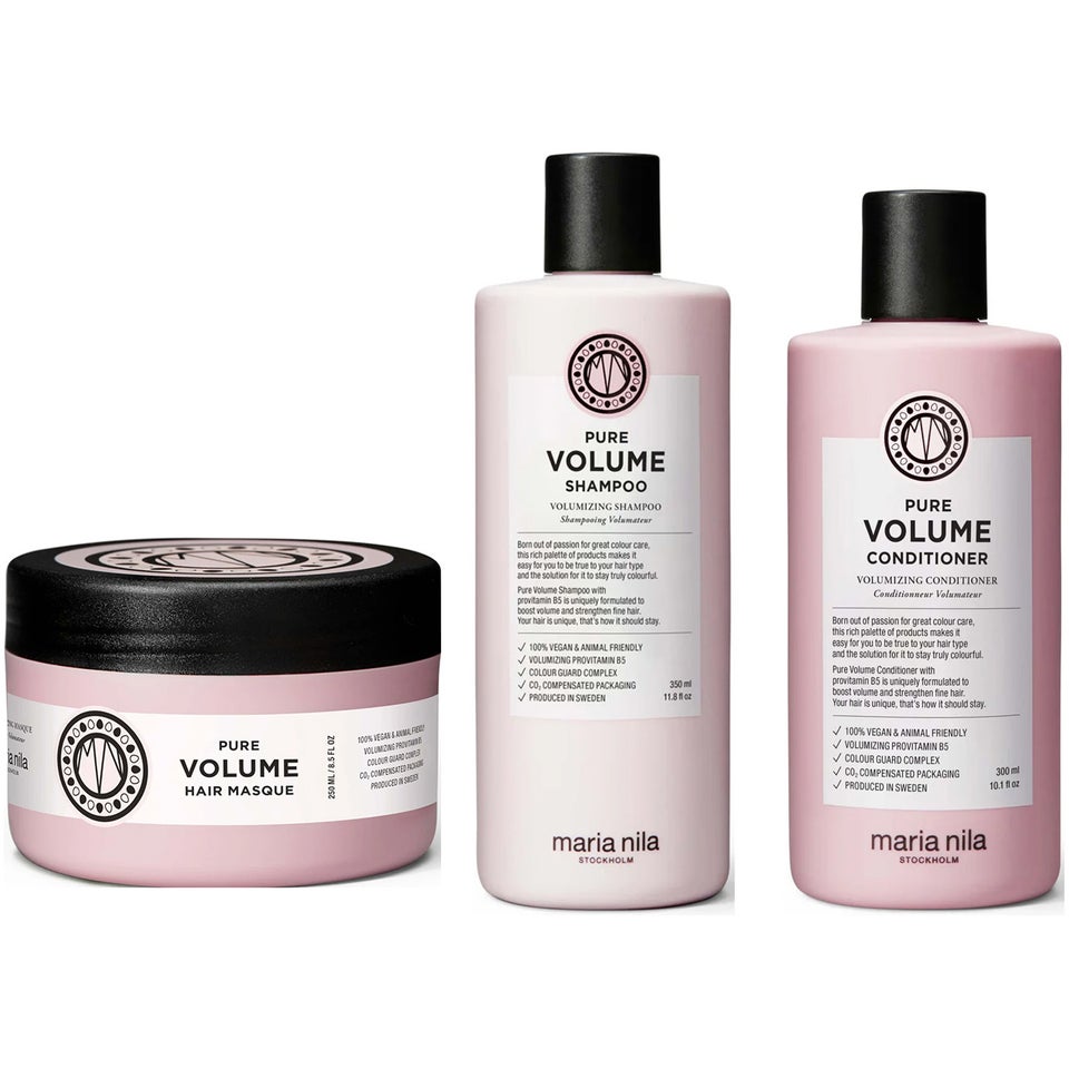 Pure Volume Trio Shampoo 350ml, Conditioner 300ml, Masque