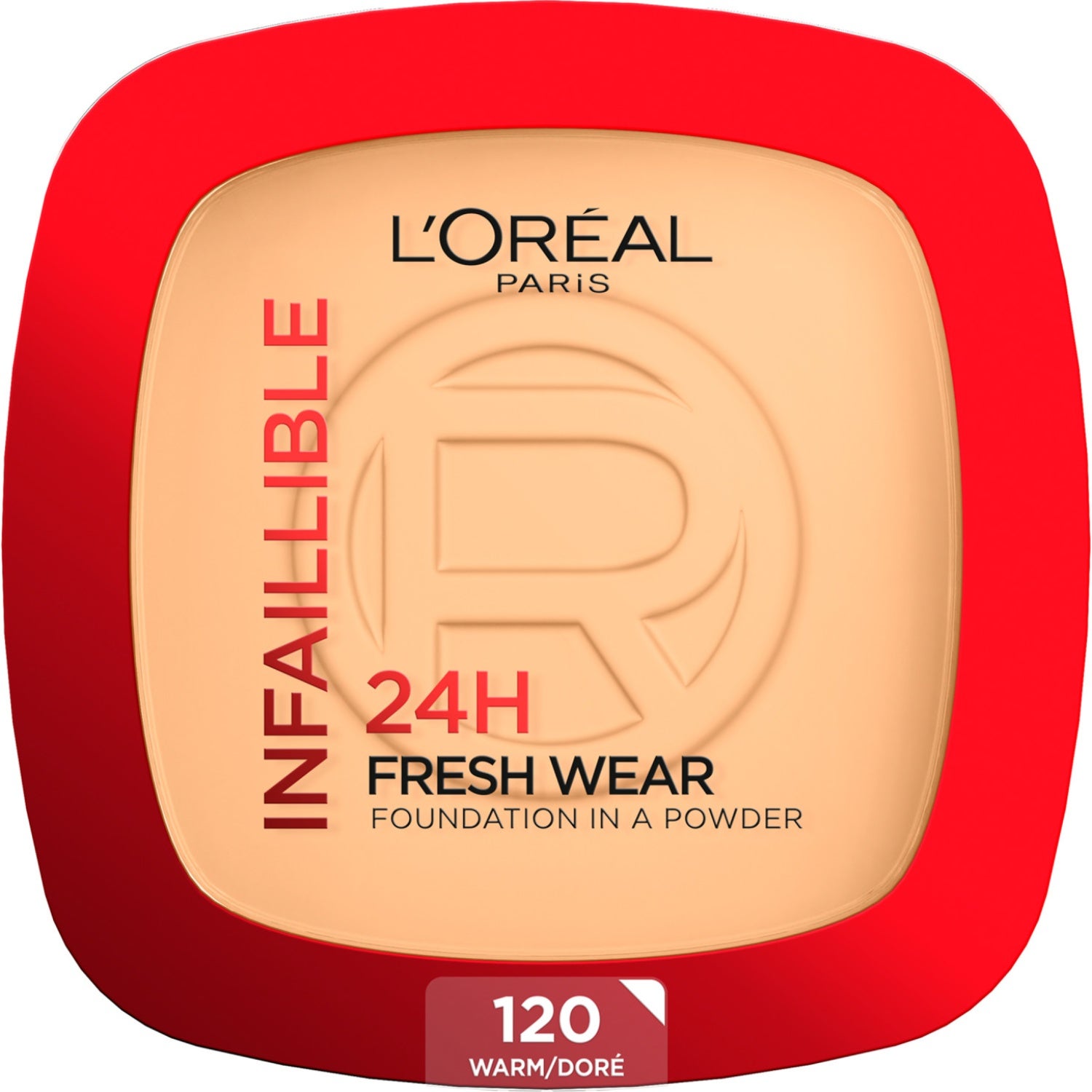 L'Oréal Paris Infaillible 24H Fresh Wear Foundation in a Powder 120 Warm Undertone - 9 g