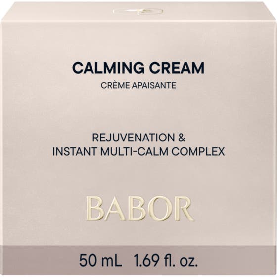 Babor Calming Cream 50 ml beroligende ansiktskrem i hvit eske for sensitiv hud som demper rødhet