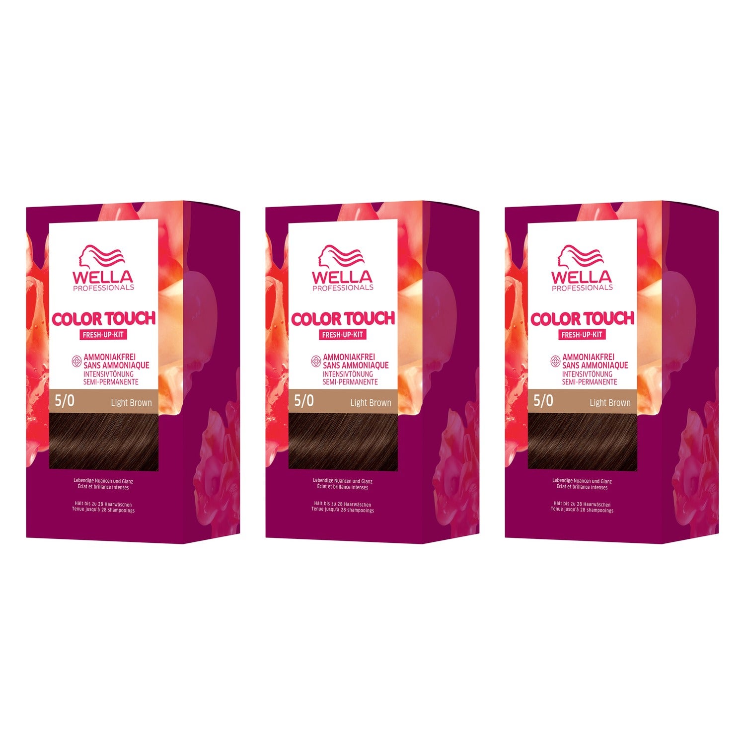 Wella Professionals Light Brown Trio Hair Color 3 X 130 ml - 390 ml