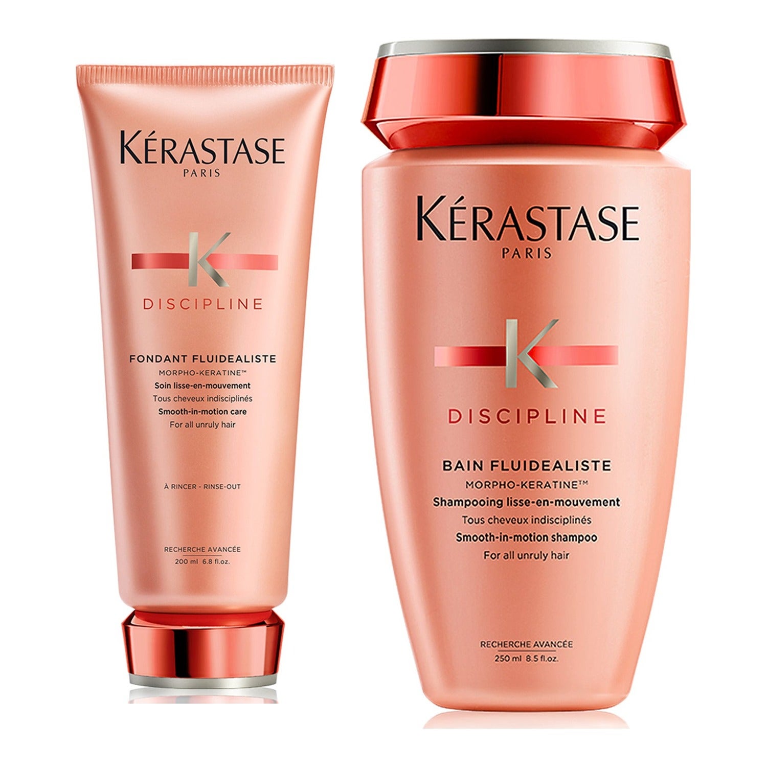 Kérastase Discipline Set Bain Fluidealiste Shampoo 250 ml, Fondant Fluidéaliste Smooth-in-mortion C