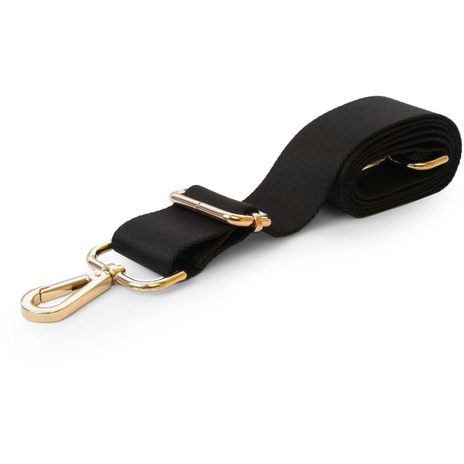 Shoulder Strap in Black Webbing (Gold) Black