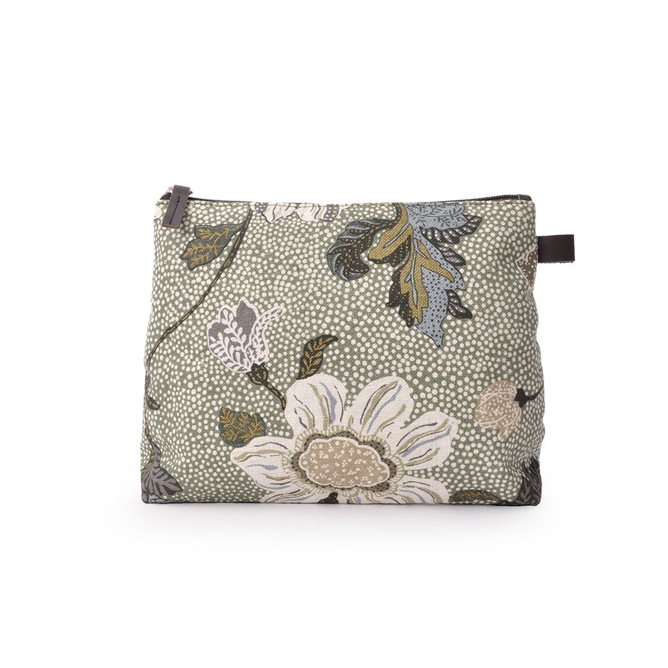Cosmetic Medium Flower Linen Black 23x19x6 cm 1 pcs
