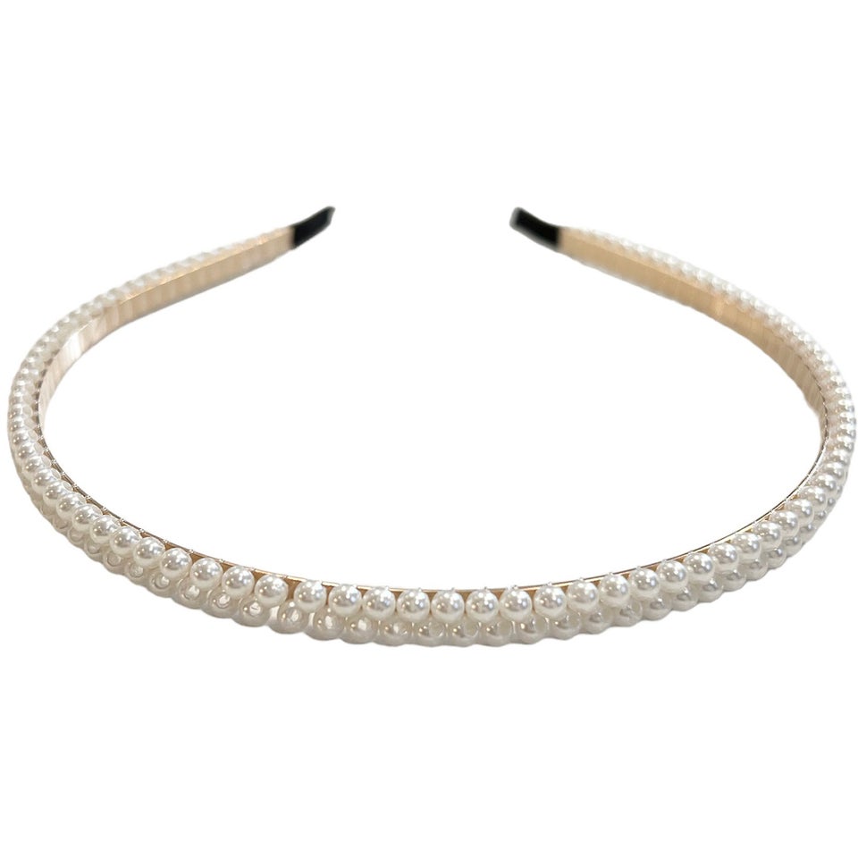 Pearl Hair Band Row White Pearl 1 pcs