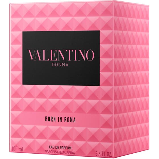Valentino Born in Roma Donna Eau de Parfum 100 ml dameparfume i nittet glasflakon med lyserød æske