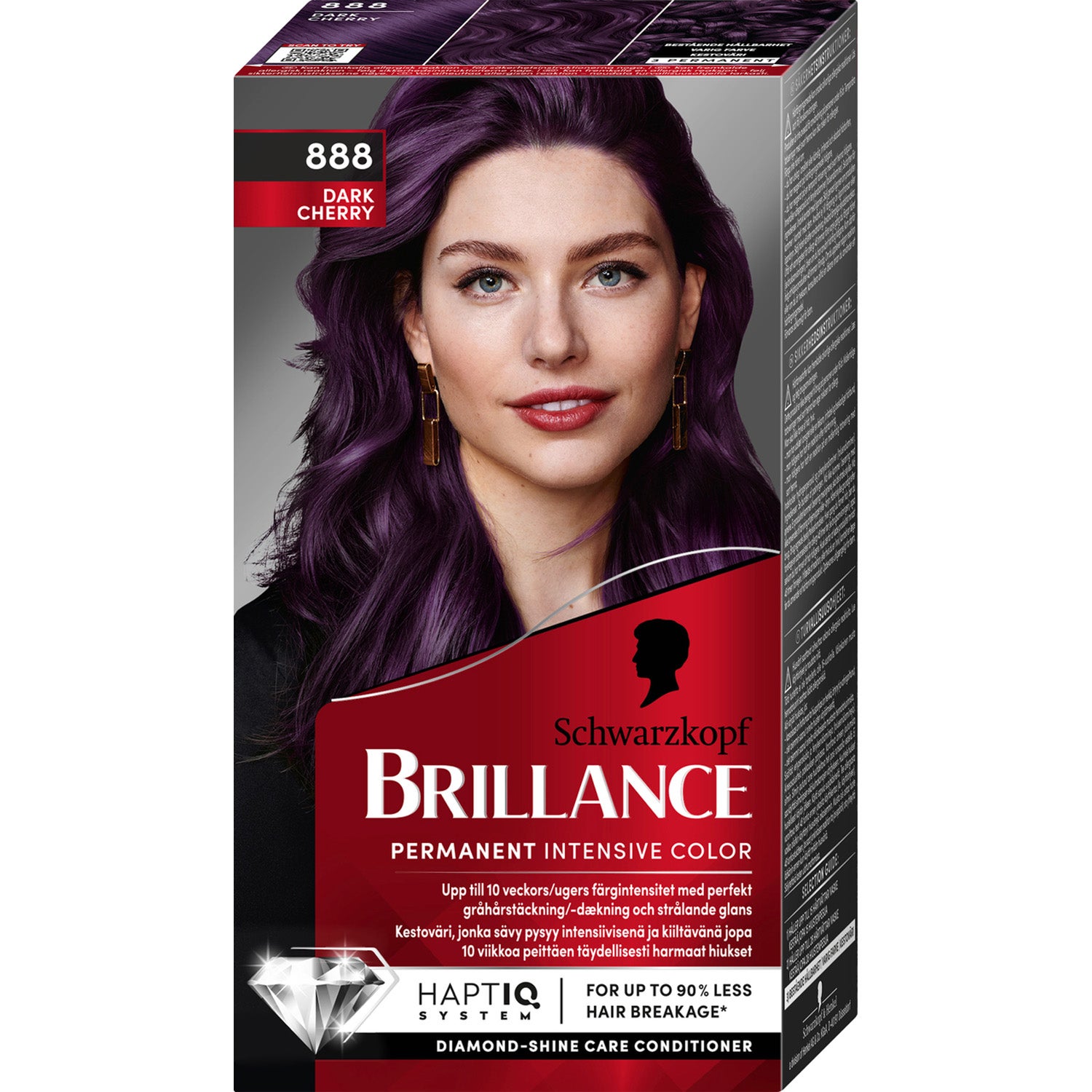 Schwarzkopf Brillance Permanent Intensive Color 888 Dark Cherry 1 pcs