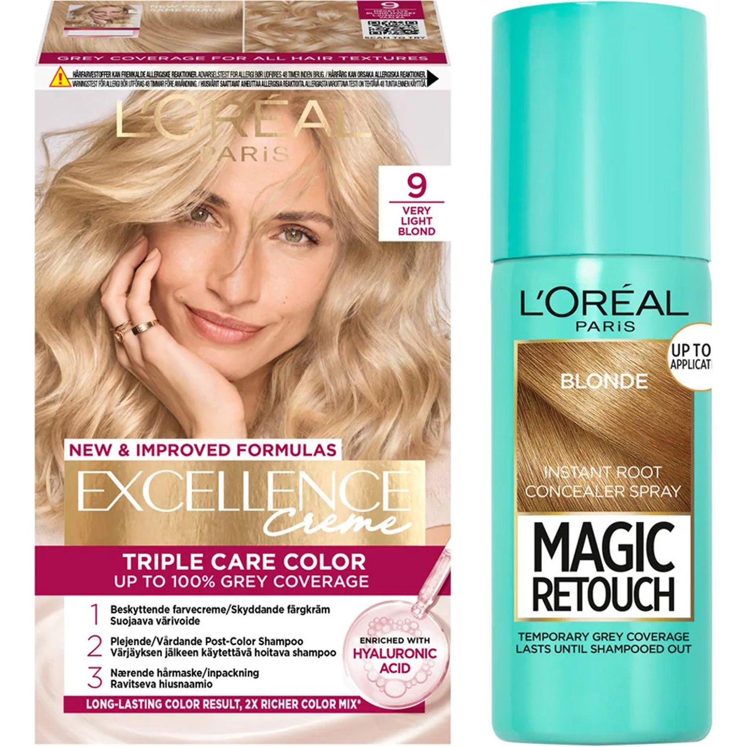 LOréal Paris Excellence 8.1 Light Ash Blonde + Magic Retouch Roots 5 Blonde hårfärg dam – bild 2