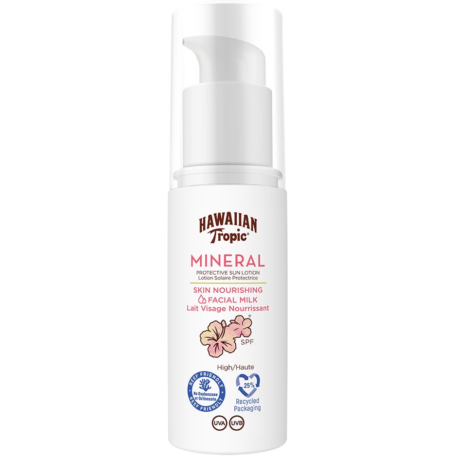 Hawaiian Tropic Mineral Sun Milk Face SPF30 - 50 ml billede