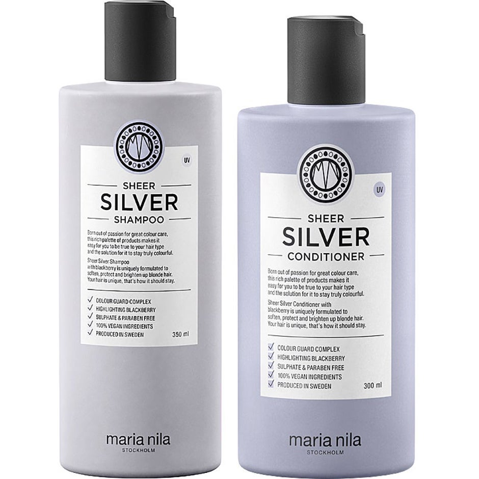 Maria Nila Sheer Silver Set Shampoo 350ml, Conditioner 300ml - 650 ml