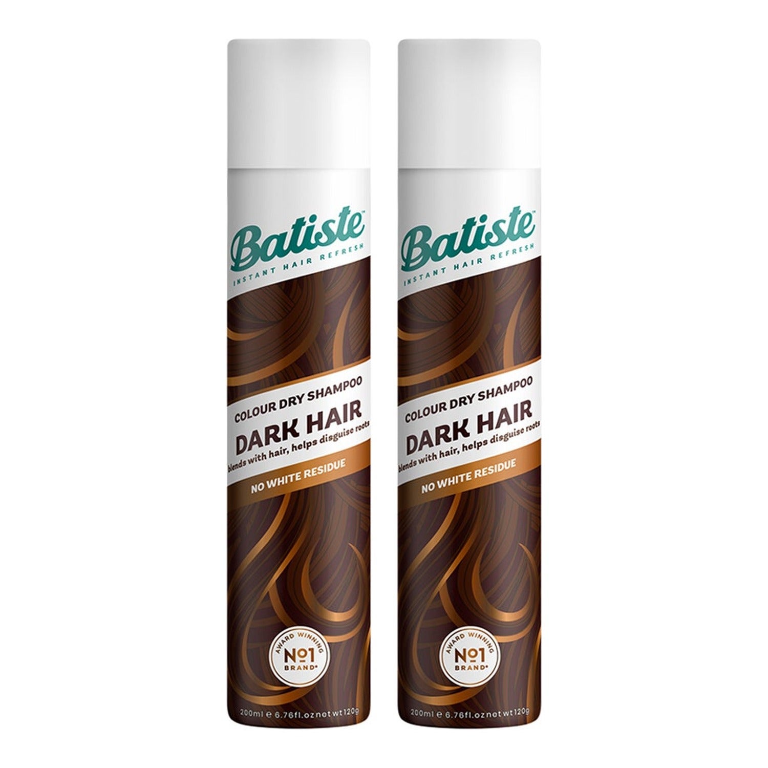 Batiste Dry Shampoo Dark & Deep Brown Duo 2 x Dry Shampoo 200ml - 400 ml