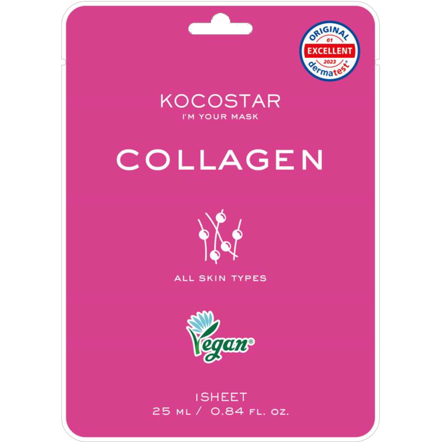 Collagen Mask Sheet, 25 ml Kocostar Ansiktsmask