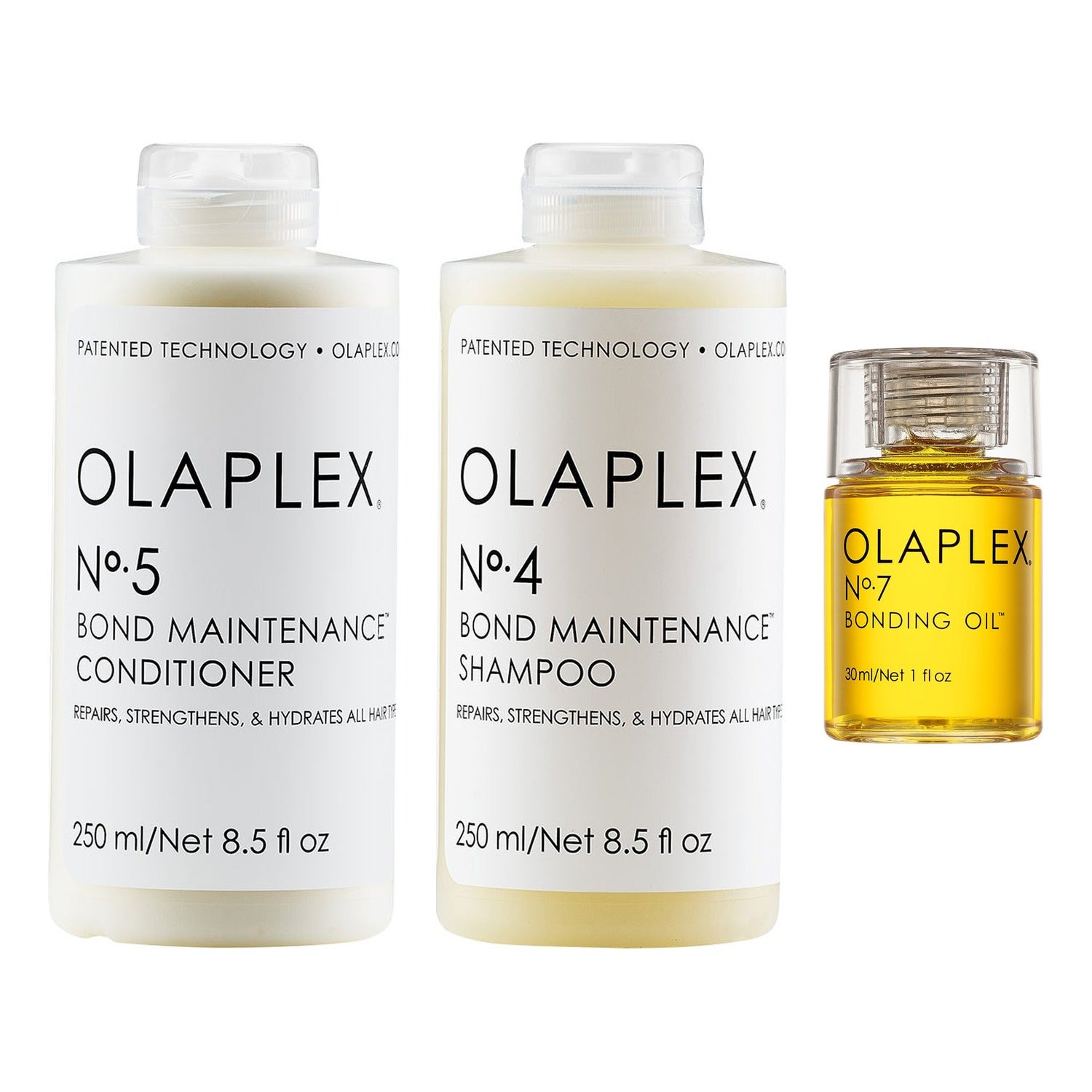 Olaplex Bond Maintenance & Oil Shampoo 250 ml, Conditioner 250 ml & Oil 30 ml - 530 ml