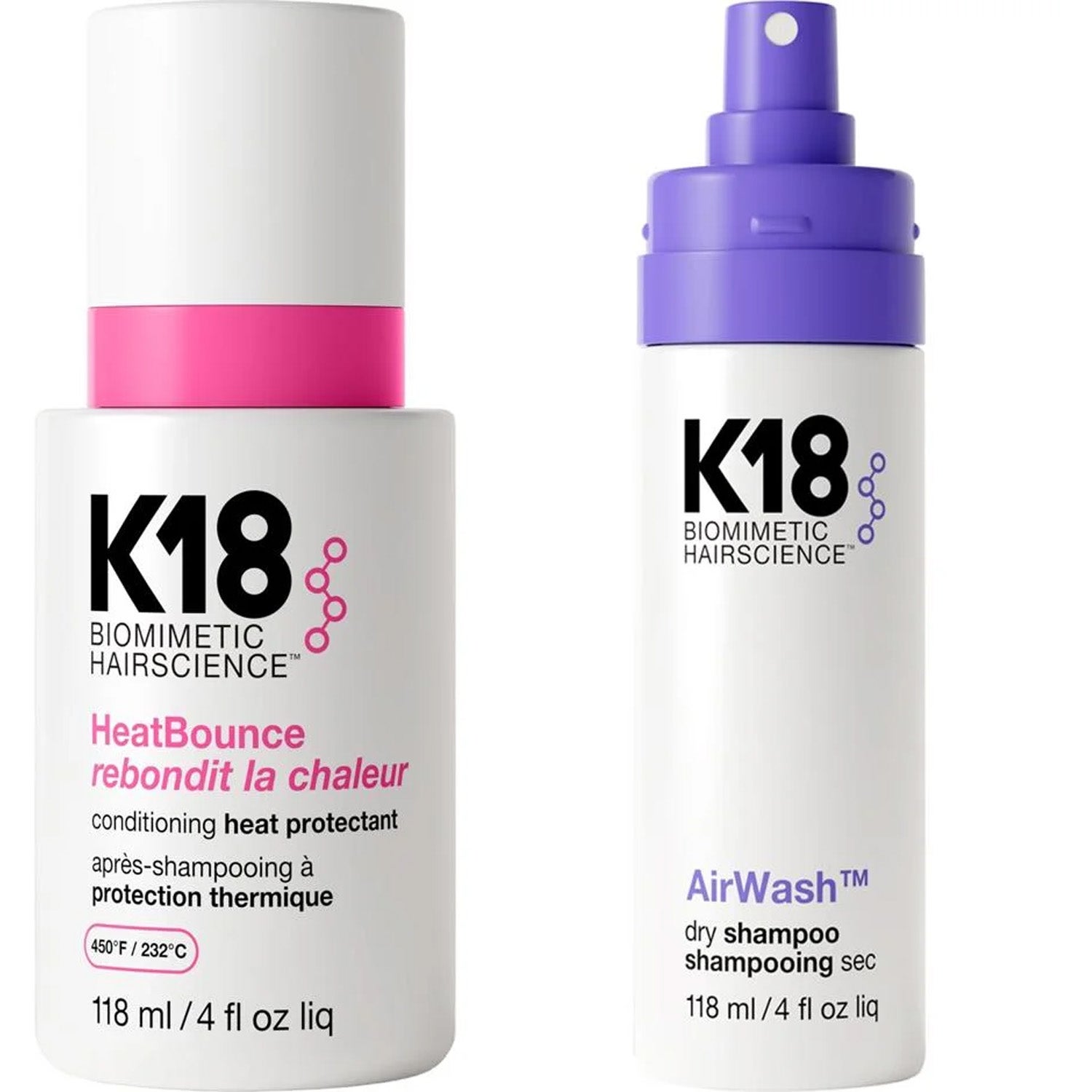 K18 HeatBounce & Airwash 118 + 118 ml