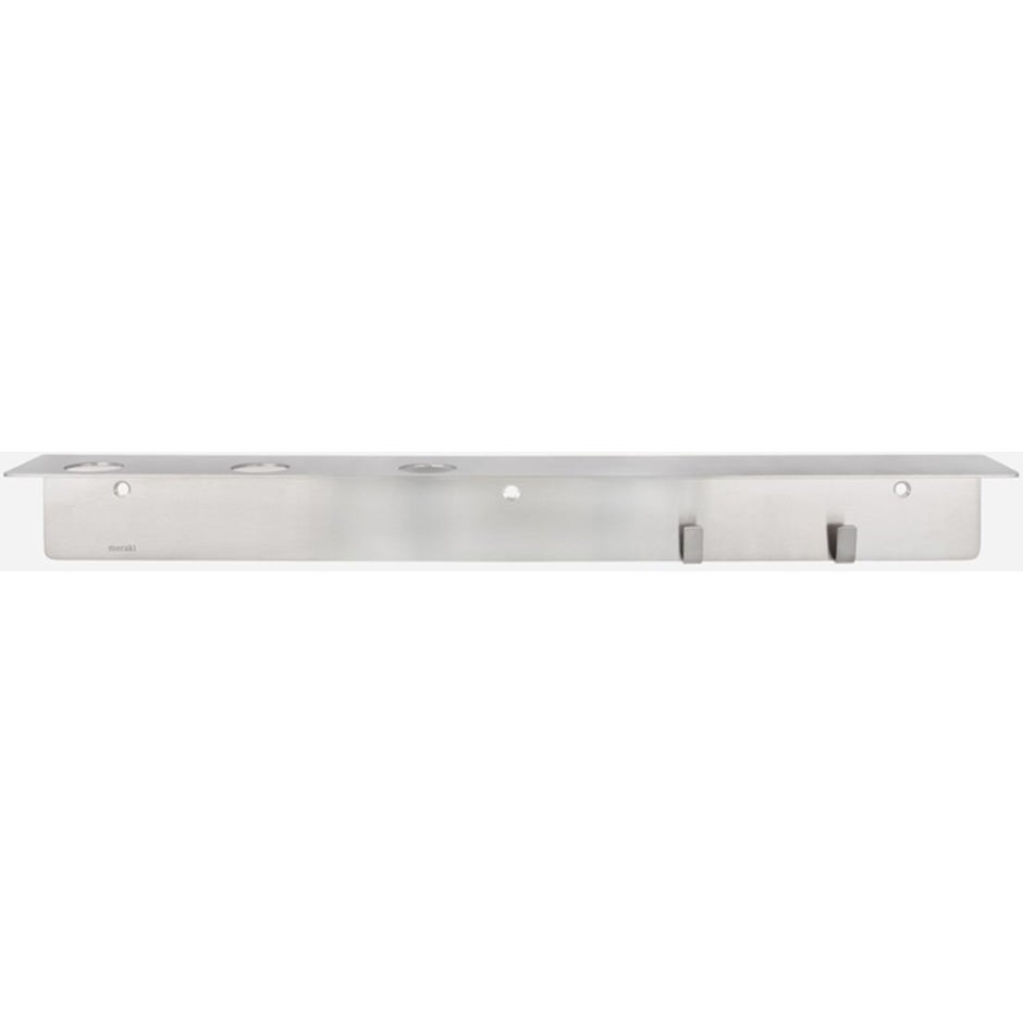 Produktfoto för Meraki - Bottle Holder With Hooks - Garderobskrokar - Brushed Silver Finish - L50 x W6.8 x H5.8 cm