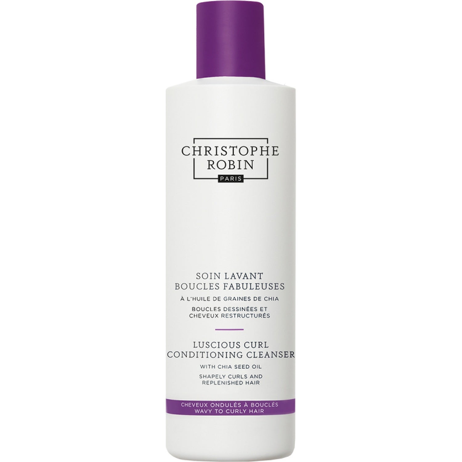 CHRISTOPHE ROBIN Luscious Curl Conditioning Cleanser With Chia Seed Oil schampo & balsam herr