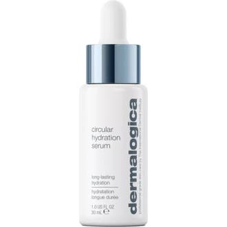 Dermalogica Circular Hydration Serum 30 ml fuktighetsgivende serum i hvit flaske med sølvfarget kork og hvit pipette