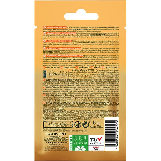 Skin Active Eye Tissue Mask Orange