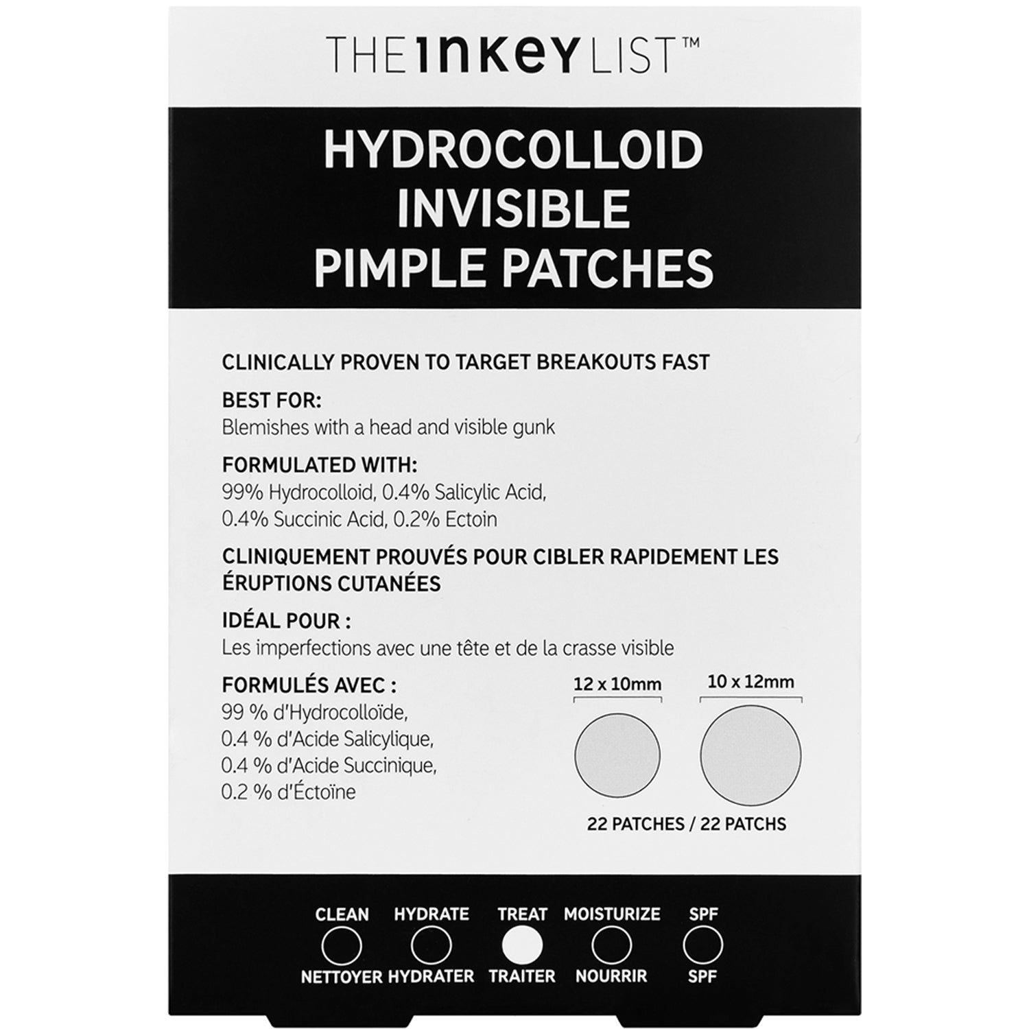 The INKEY List INKEY Hydrocolloid Invisible Pimple Patches 22 pcs billede