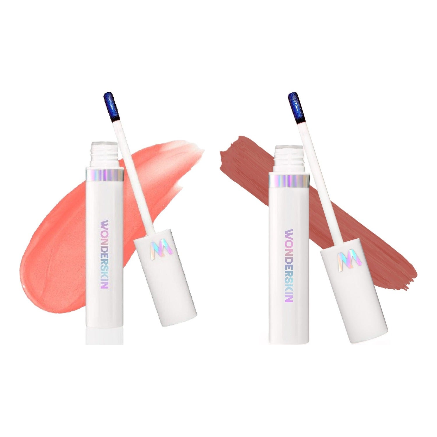 Wonderskin Wonder Blading Lip Stain Masque Coral & Chestnut Duo - 8 ml