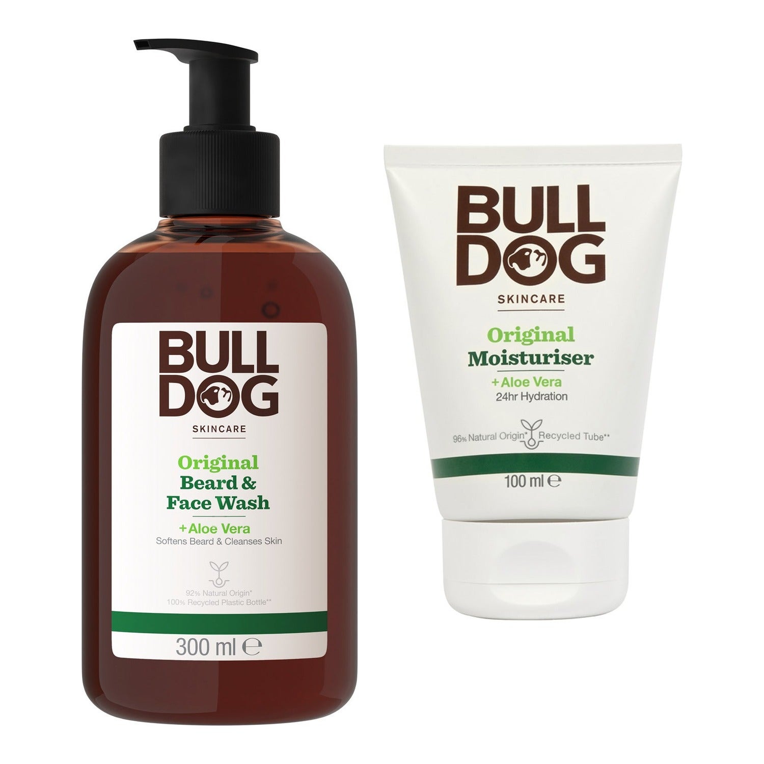 Bulldog Essential Men's Skincare Starter Face Wash 300 ml & Moisturiser 100 ml - 400 ml billede