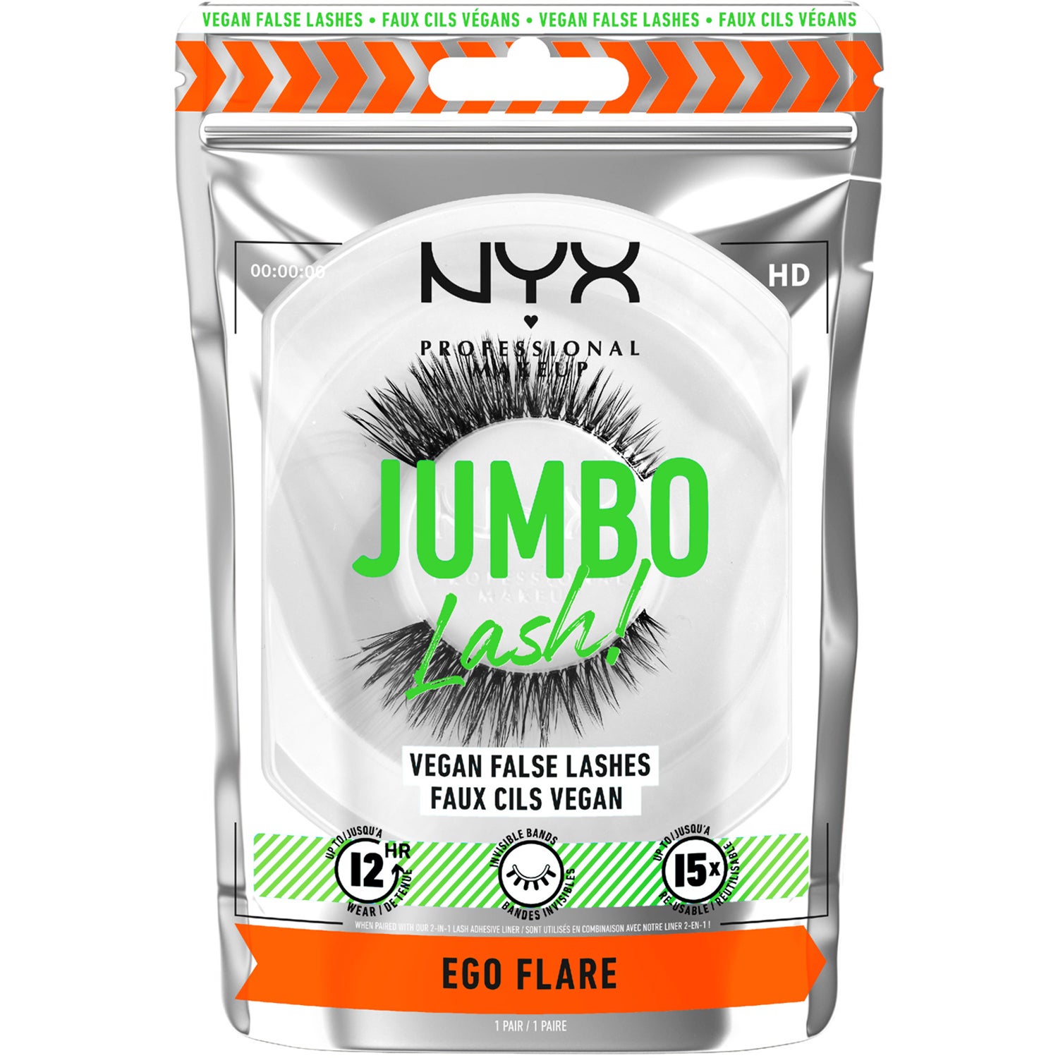 Produktfoto för NYX Professional Makeup Jumbo Lash! Vegan False Lashes Ego Flare 05 - 1 pcs