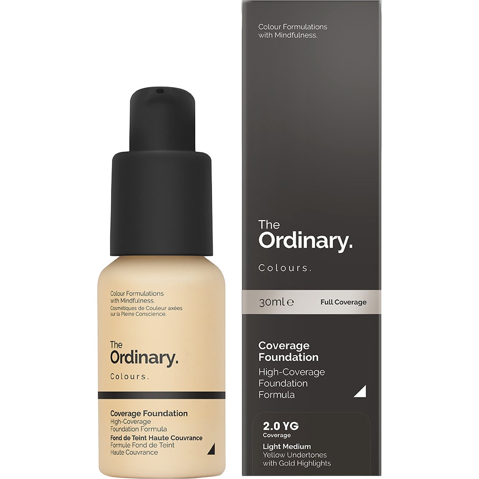 The Ordinary Coverage Foundation 2.0 Yg Light Medium Yellow